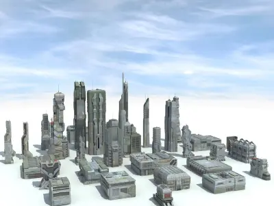 Sci-Fi City 31 HD Buildings 