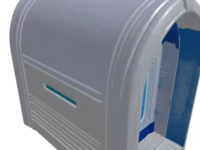 SciFi Wall Receptacle Neon 3D model