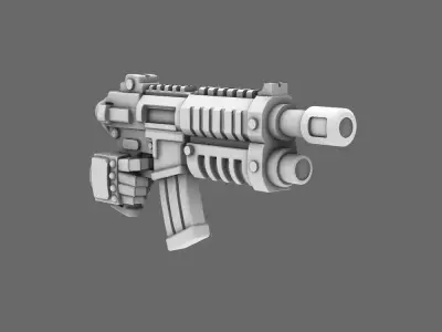 Space Knights AR Style Combat Rifle RIGHT 3D print model