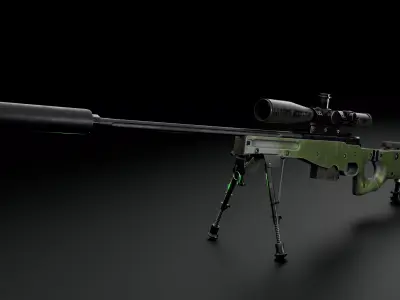 AWM Sniper Rifle 3D model purchase