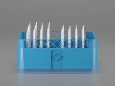 3D Plastic Crate Low-poly 3D model