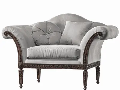 juliettes interiors italian armchair art 147 3D model