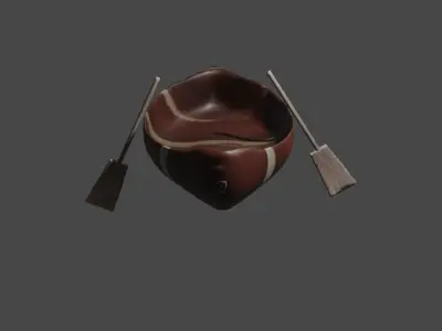 Perahu Dayung 3D model