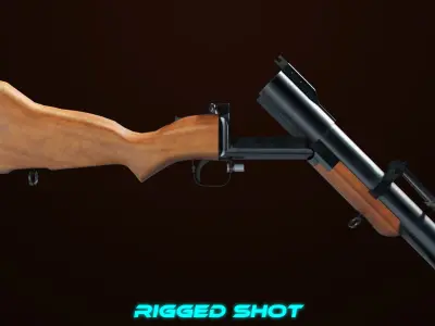 Grenade Launcher 02 Brown Generic PBR Low-poly 3D model