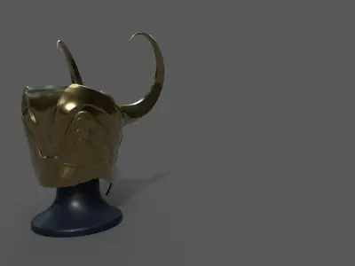 Loki Helmet Low-poly 3D model
