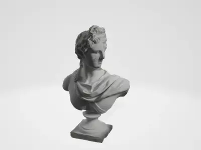 Stone Statue 3D Render 3D model