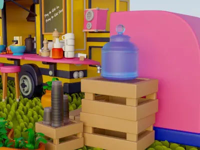 Food Bus 3D model