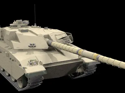 Military tank 3D model 2