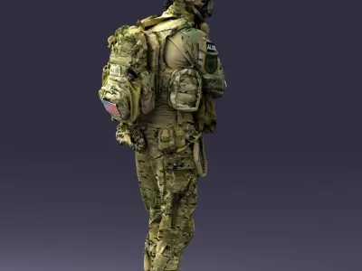000167 Special Forces Soldier 0722 3dp 3D print model