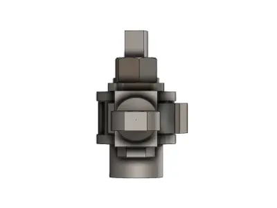 Chave Catraca 1-2 Pol Ratchet 3D model