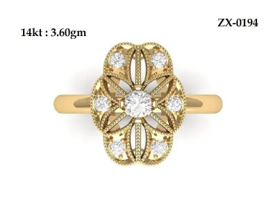 Wedding Ring  3D print model 354