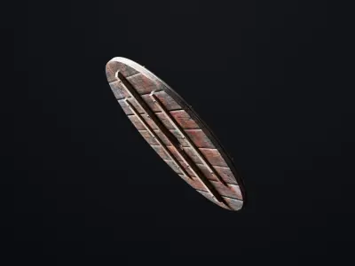 Viking Shield var03 Low-poly 3D model
