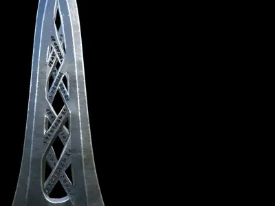 Dagger Low-poly lord of rings sword Low-poly 3D model