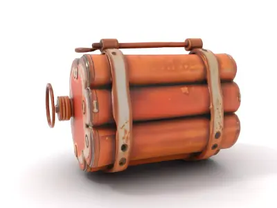 Vintage Rusted Dynamite model pack Low-poly 3D model