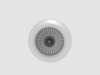  Jet Engine  Low-poly 3D model