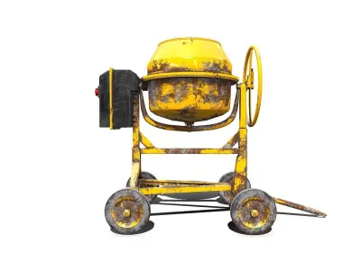 Concrete Mixer Low-poly PBR Low-poly 3D model