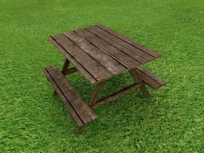 Picnic Table 3D model purchase