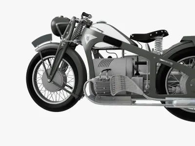 Zundapp K800 1933 Sidecar 3D model