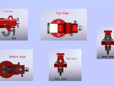 Clamp bench Mini Vise Free 3D model