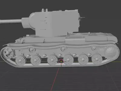 KW 2 Soviet heavy tank Free 3D print model