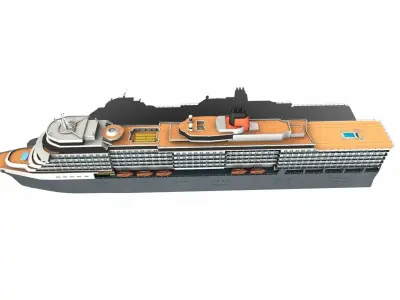 Cruise Ship Low-Poly Low-poly 3D model purchase