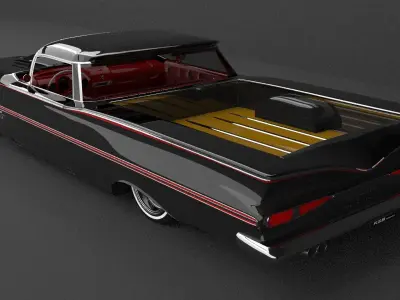 1959 chevy el camino lowrider stl obj fbx 3D print model purchase
