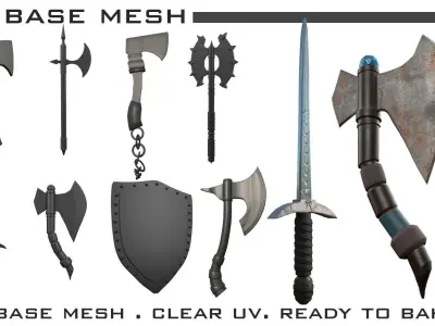 Melee 17The Base Mesh 3D model