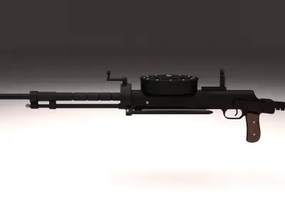Degtyaryov DT Machine Gun 3D model