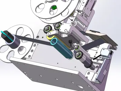 Retractable Label Stripping Machine  3D model