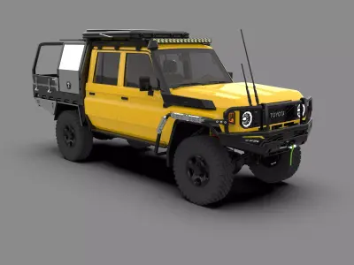 Toyota Land Cruiser J79 Double Cab CAMPER EDITION 3D model