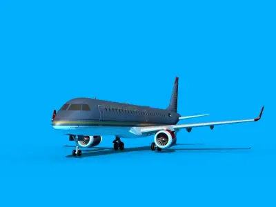 Embraer Emb-190 Royal Jordanian 3D model