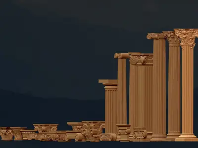 column greek roman Free 3D model