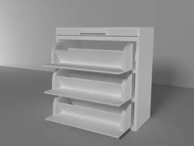 cupboard furniture Low-poly 3D model