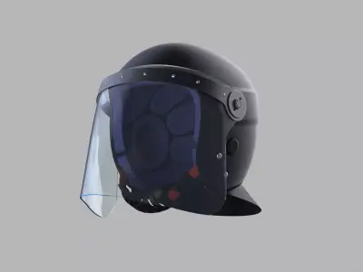 Police protection helmet 3D model