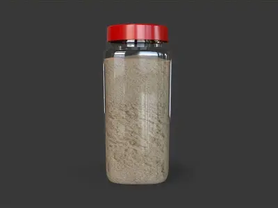Wheat Flour Container A01 Low-poly 3D model