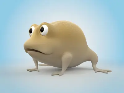 Desert Rain Frog 3D model