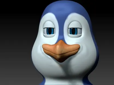 Cartoon penguin Low-poly 3D model buy