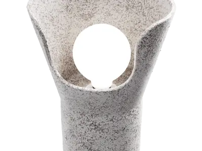  Eno Ceramic Xona Rock Lamp Model, White 