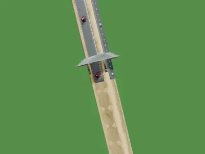 Medieval royal axe Free low-poly 3D model