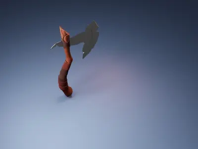 Axe low poly game ready Free low-poly 3D model