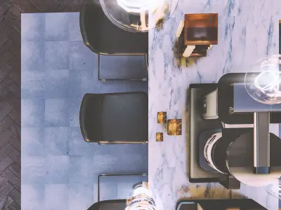 Rustic style cafe and bar 3D model