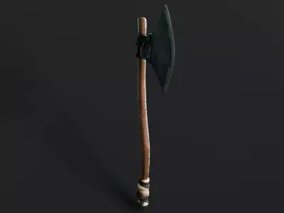 Realistic Viking Medieval Axe 3D Model Low-poly 3D model