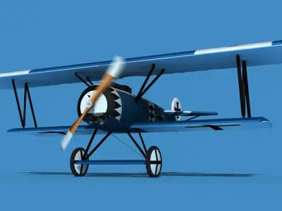 Fokker D-VI V10 3D model