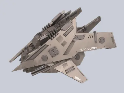 Advance Drone Low-poly 3D model purchase