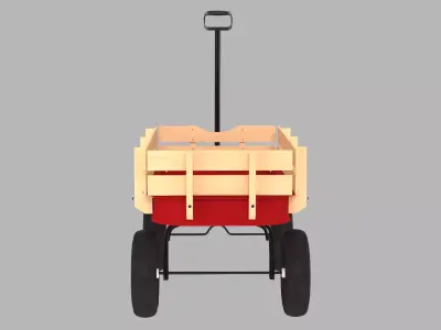 Radio Flyer Wagon 3D Model 3D model