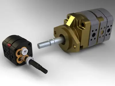 hydraulic assembly Free 3D model