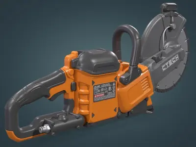 Cut Off Saw Low-poly 3D model