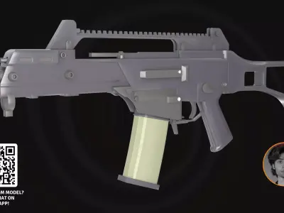 G36 Tactical Assault Rifle - 3D Modern Model  3D model