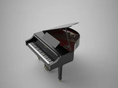 Grand V piano Roland 3D model