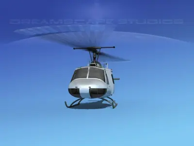 Bell 204 NASA 2 3D model